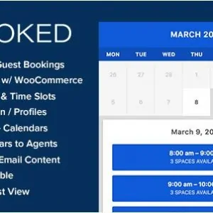 Booked - мощный и удобный в работе плагин заказа назначения для WordPress. Мощный и в тоже время лёгкий и простой в использовании плагин заказов.