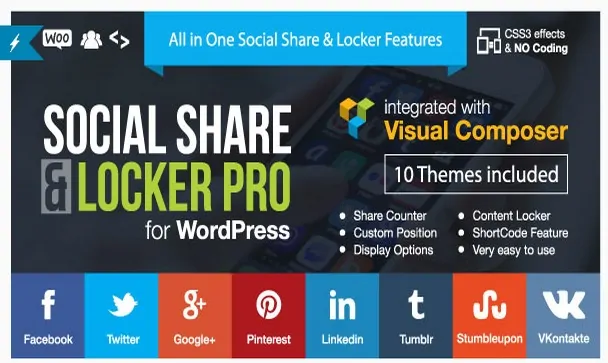 Social Share & Locker Pro - Поделиться и соц-замок