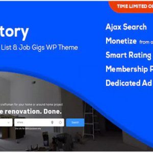 Craftory - WordPress тема Каталог вакансий, биржа фриланс - на русском! 