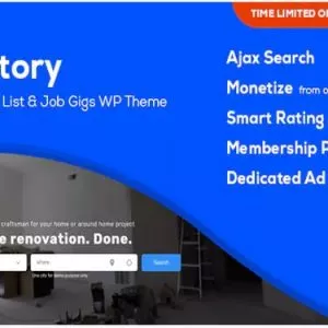 Craftory - WordPress тема Каталог вакансий, биржа фриланс - на русском! 