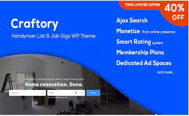 Craftory - WordPress тема Каталог вакансий, биржа фриланс - на русском!