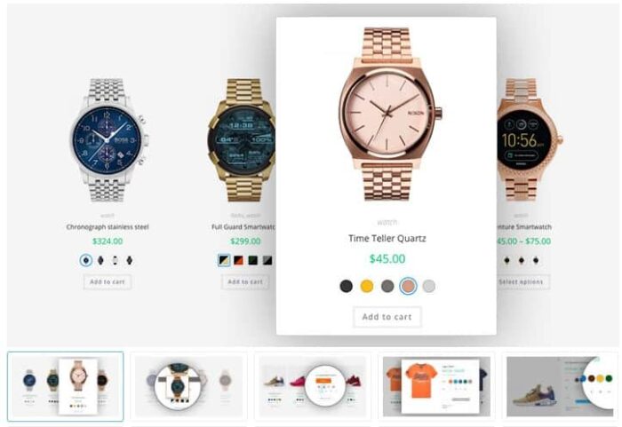 Variation Swatches For WooCommerce - варианты образцов товаров