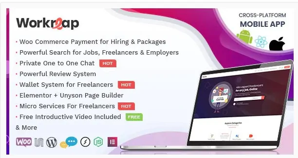Workreap - Freelance Marketplace and Directory WordPress Theme - Тема рынка услуг, Фриланс Биржа. На Русском