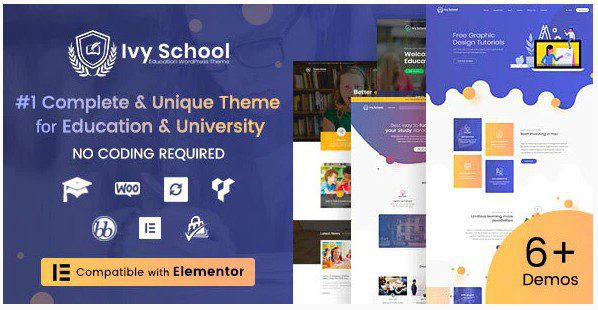IvyPrep | Education & School (Ivy School) - Премиум WordPress тема на РУССКОМ для образования и школы