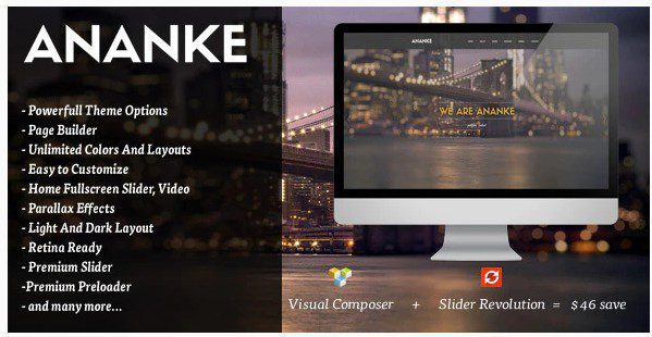 Ananke - одностраничная тема WordPress с параллаксом