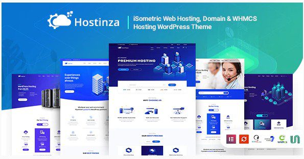 Hostinza — WordPress тема для веб-хостинга Whmcs