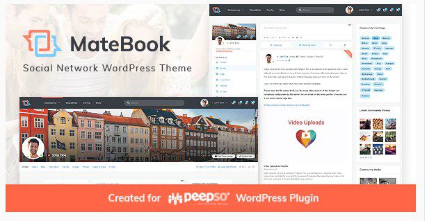 Matebook - WordPress тема для социальной сети