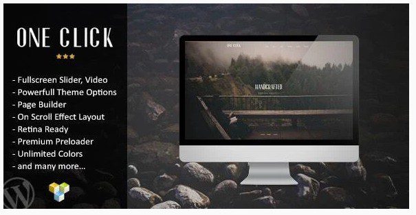One Click - Wordpress тема Лендинг Пейдж с параллаксом