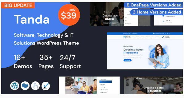 Tanda - WordPress тема для технологий и ИТ-решений