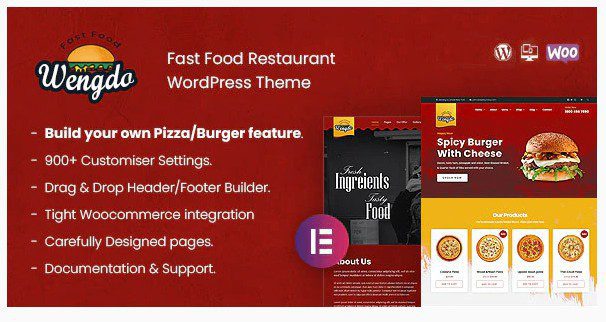 Wengdo - WordPress тема для фастфуда