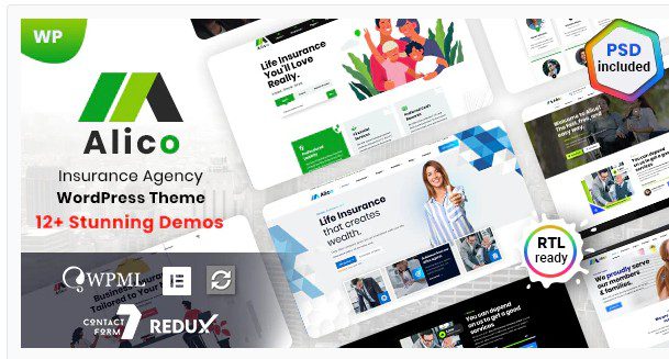 Alico - Insurance WordPress - WordPress тема Страхования