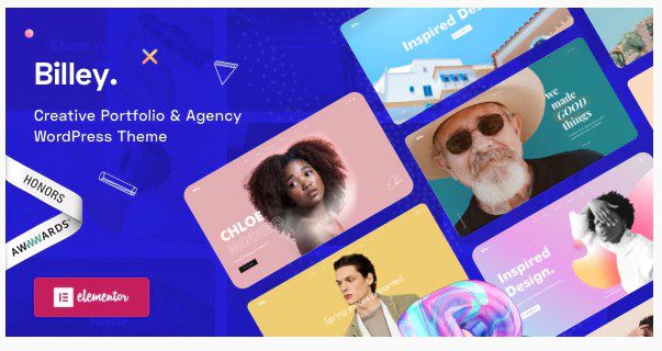 Billey - WordPress тема Elementor для творческого портфолио и агентства