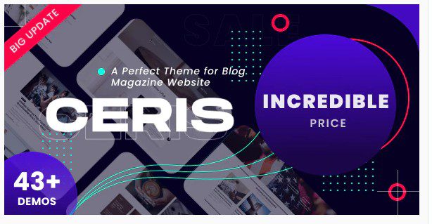 Ceris - WordPress тема для журнала и e-commerce