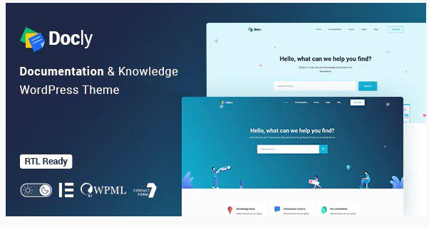 Docly - тема WordPress для документации и базы знаний с форумом службы поддержки bbPress