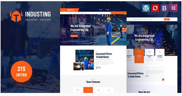 Industing - WordPress тема для промышленного и производственного бизнеса