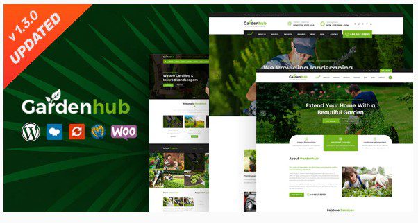 СКАЧАТЬ - Garden HUB - Газон и ландшафтный дизайн WordPress тема