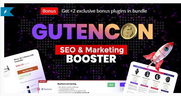 Gutencon - Маркетинг и SEO-ускоритель, Объявления и Обзоры Конструктор для Gutenberg