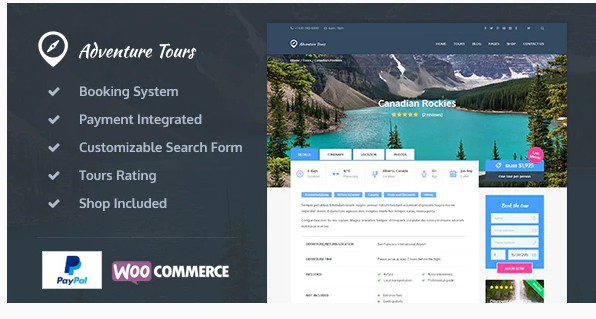 Adventure Tours - тема для путешествий
