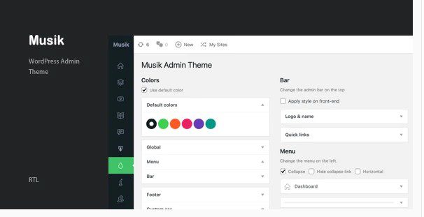 Musik - Админ Тема Wordpress