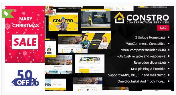 Constro - WordPress тема для строительного бизнеса