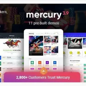 Mercury - партнерская тема WordPress. Казино, азартные игры и другие ниши. Обзоры и новости