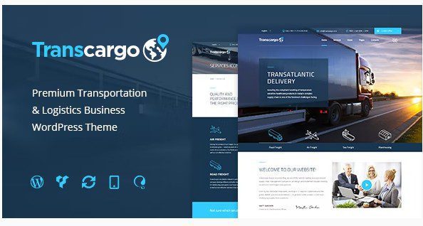 Transcargo - WordPress Тема для транспортных, логистических и судоходных компаний