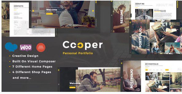 Скачать - Cooper - Креативная wordpress тема для портфолио