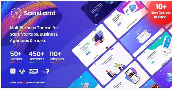 Saasland - многоцелевая WordPress тема для стартапа Saas