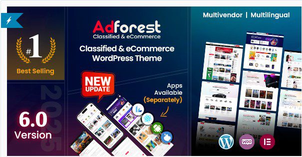 AdForest - одна из ведущих и лучших тем WordPress для премиум-объявлений с выдающимся интерфейсом