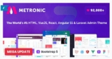 Metronic — Bootstrap 4/5 HTML, VueJS, React, Angular 11 и Laravel тема панели администратора