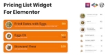 Pricing List Widget For Elementor — виджет списка цен для Elementor